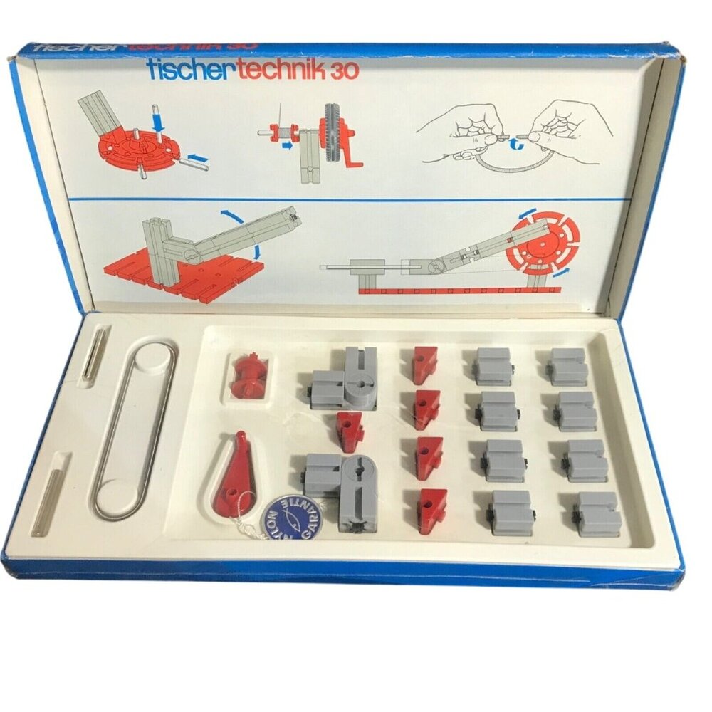 Fischertechnik 30 Construction Set Model Building Kit Germany 60's STEM Learning
